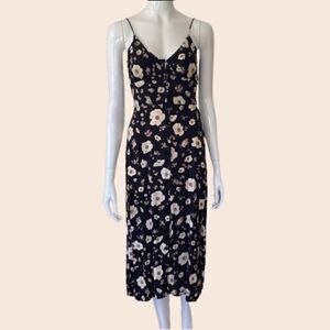 Cloud Hunter Floral Buttonfront Midi Dress Size Small